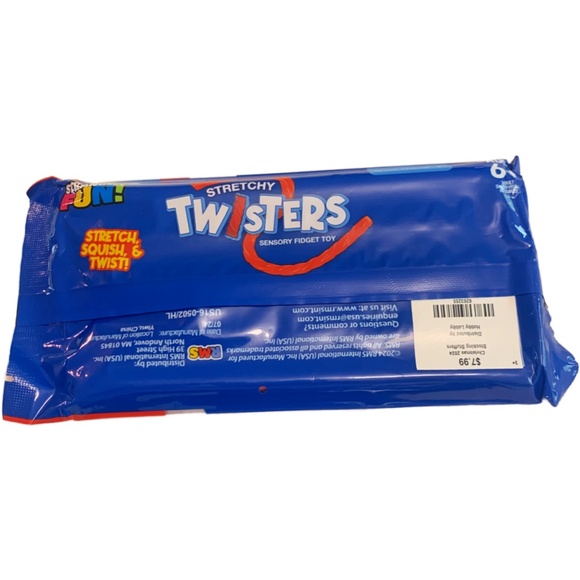 Set of 3 Stretchy Red Twisters Sensory Fidget Toy Autism ADHD Anxiety Stretch - Picture 3 of 10